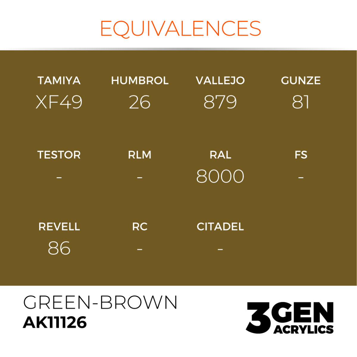 AK Interactive 3GEN Acrylic Paint, colours 74-146 (part 2/3)