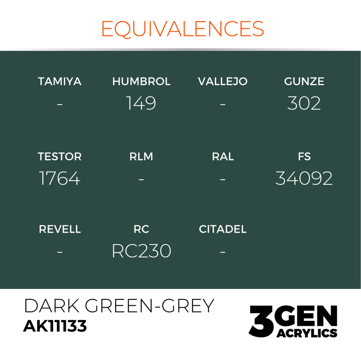 AK Interactive 3GEN Acrylic Paint, colours 74-146 (part 2/3)