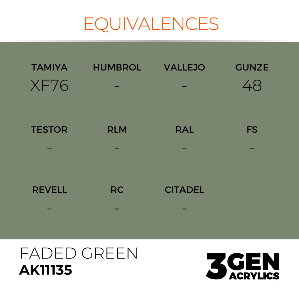 AK Interactive 3GEN Acrylic Paint, colours 74-146 (part 2/3)