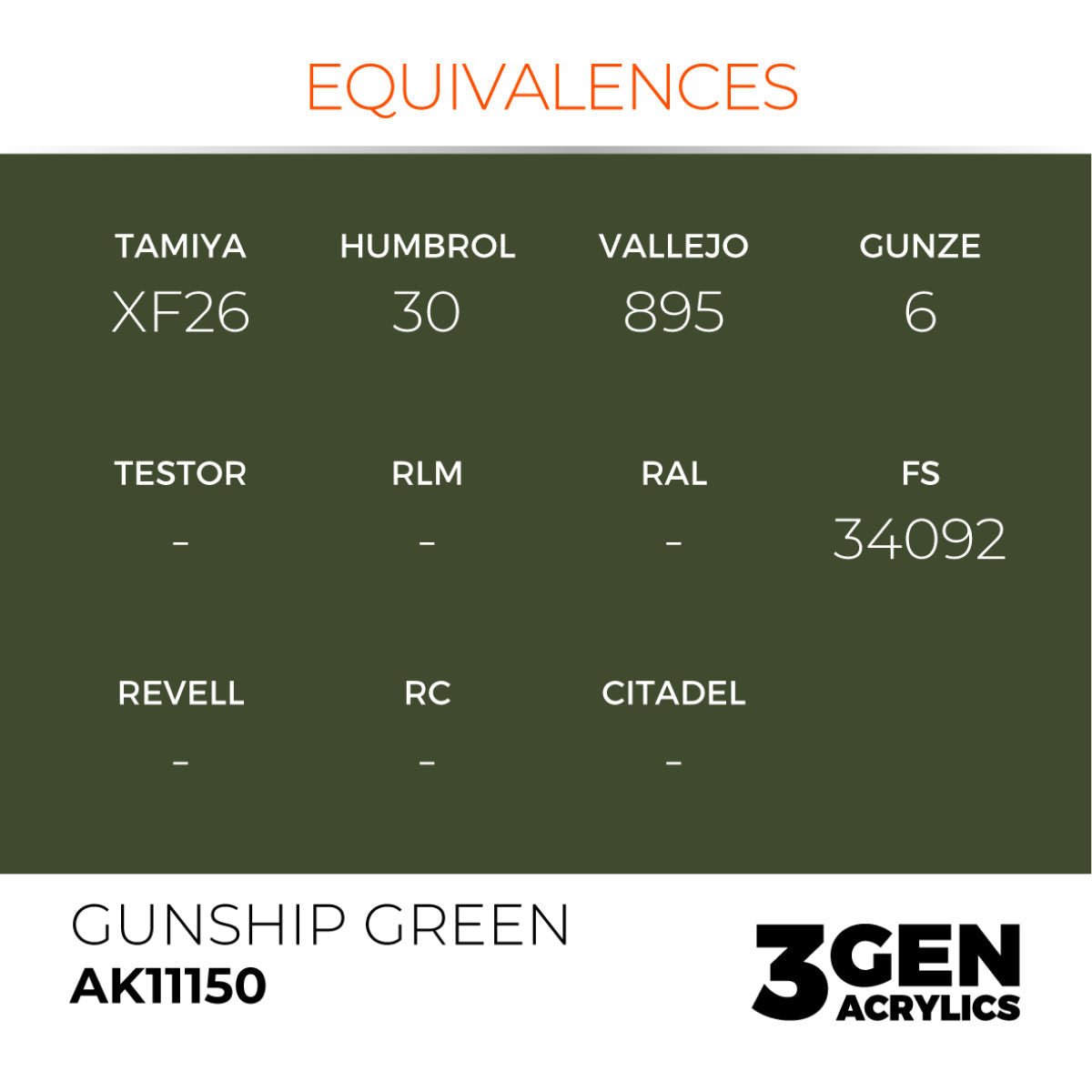 AK Interactive 3GEN Acrylic Paint, colours 147-231 (part 3/3)