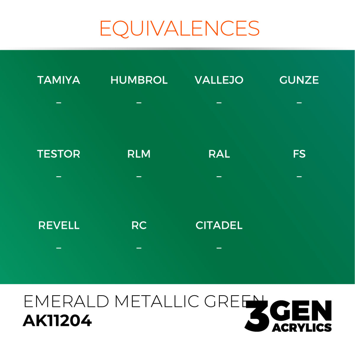 AK Interactive 3GEN Acrylic Paint, colours 147-231 (part 3/3)