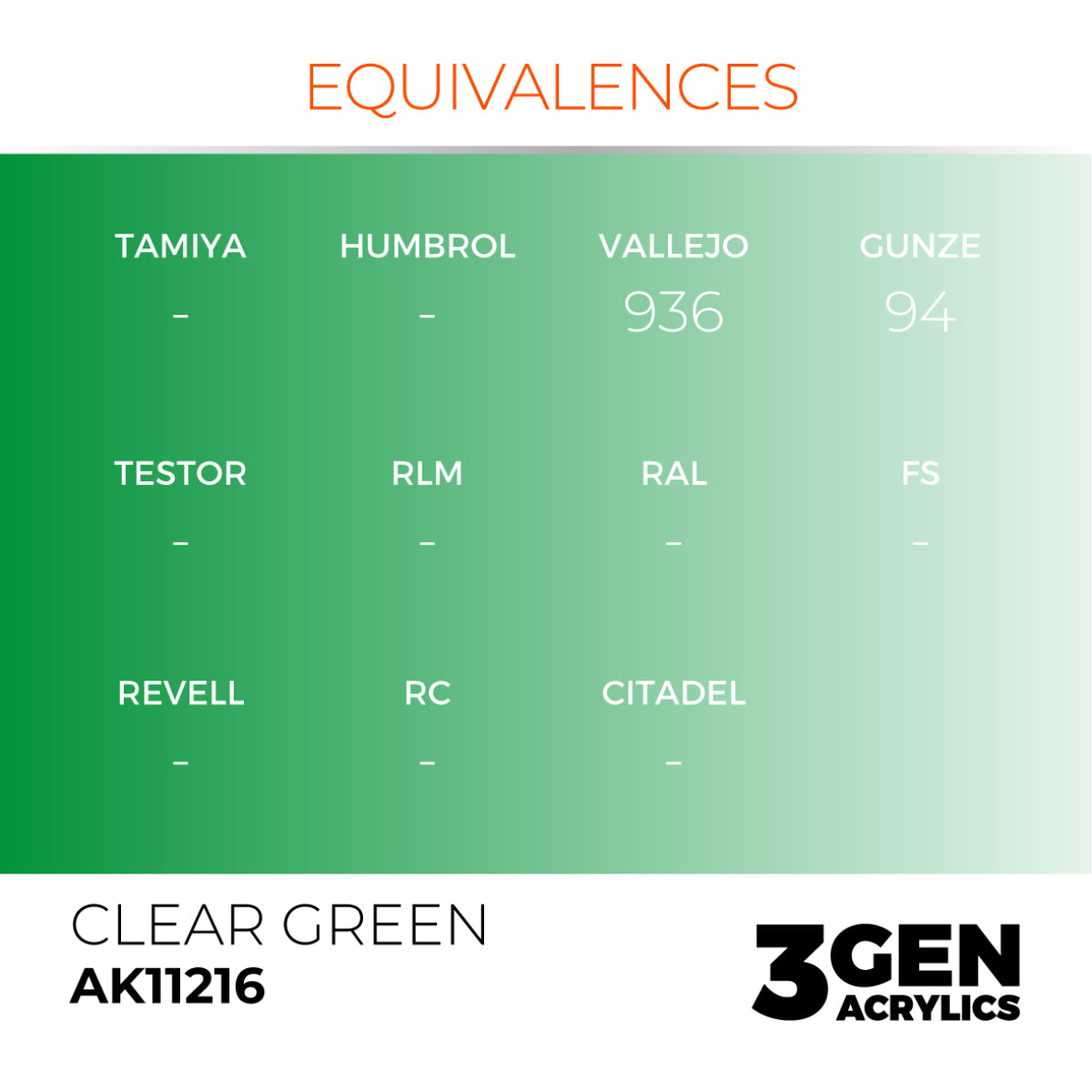 AK Interactive 3GEN Acrylic Paint, colours 147-231 (part 3/3)