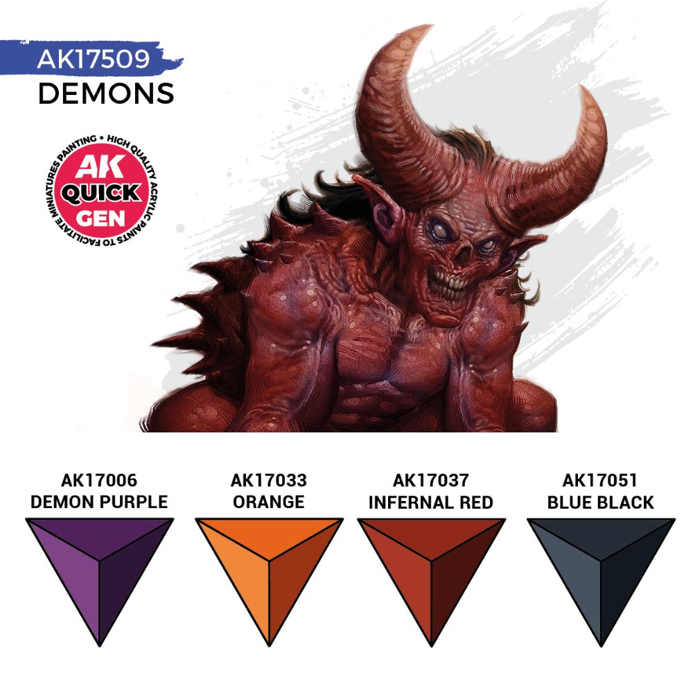 AK Interactive Demons Quick Gen Set, 4×0.6 fl oz
