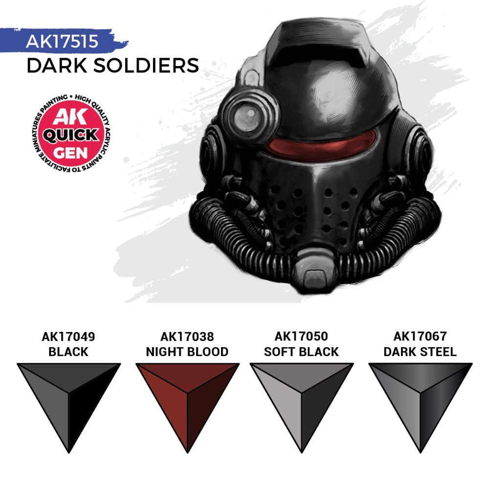 AK Interactive Dark Soldiers Quick Gen Set, 4×0.6 fl oz