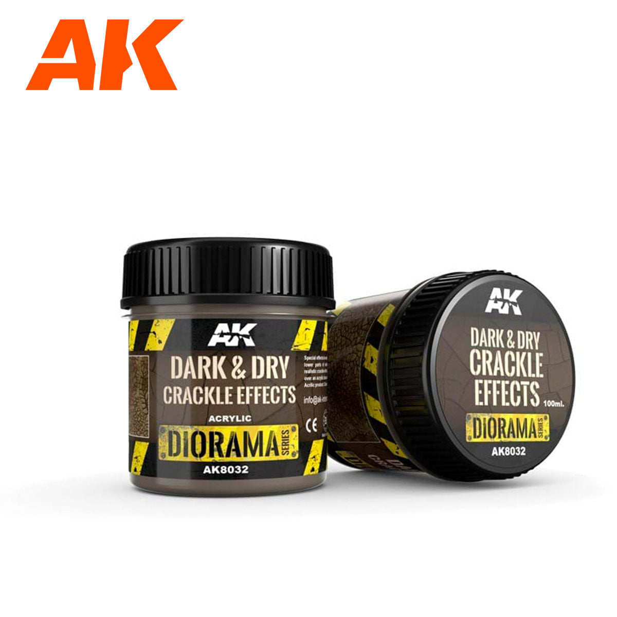 AK Interactive Diorama - Dark & Dry Crackle Effects Texture, 100 ml