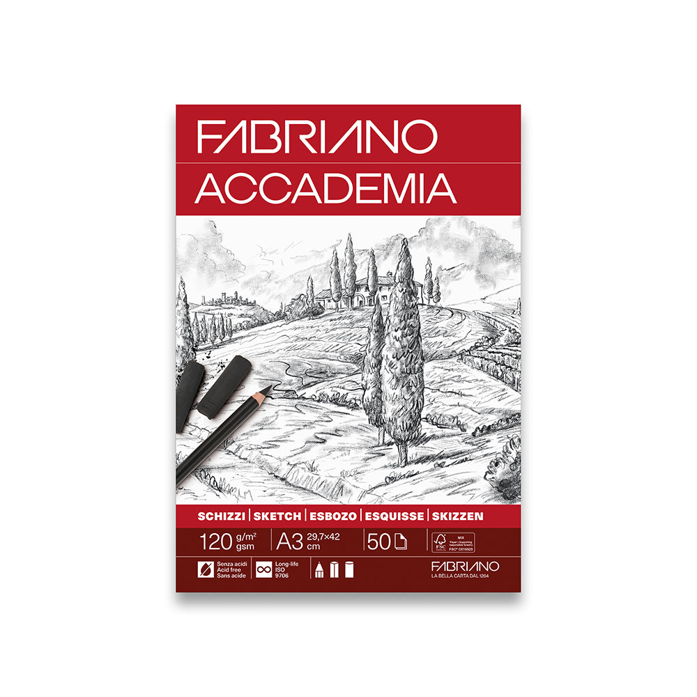 Fabriano Accademia Sketching Pad, 50 sheets, 120 gsm