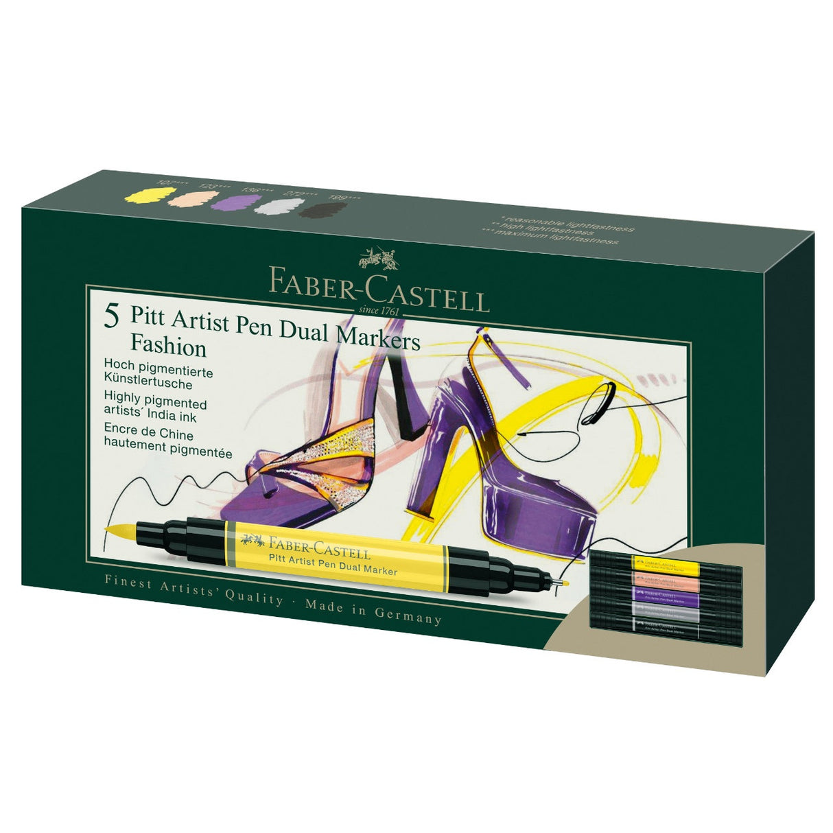 Faber-Castell Pitt Artist Fashion Dual Markers Set, 5 pcs.