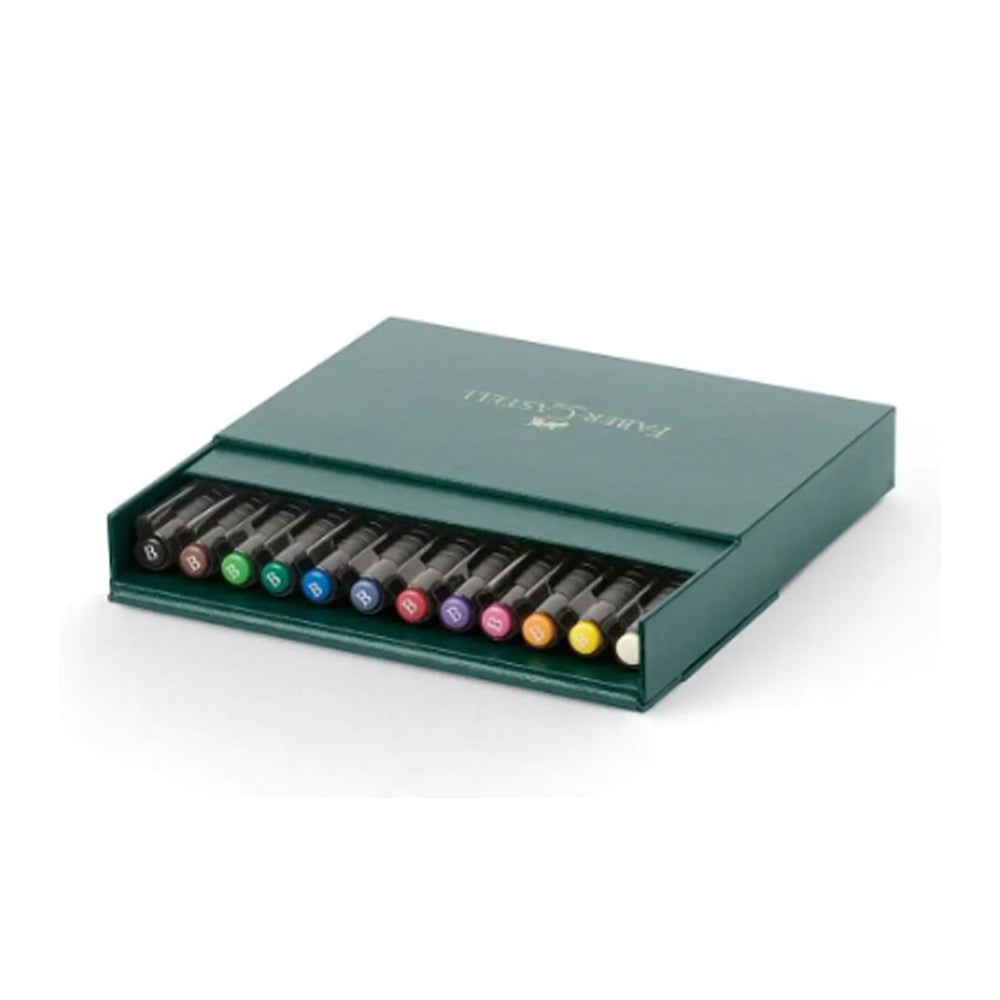 Faber-Castell Pitt Artist India Ink Brush Pen Set, 12 pcs., various colours