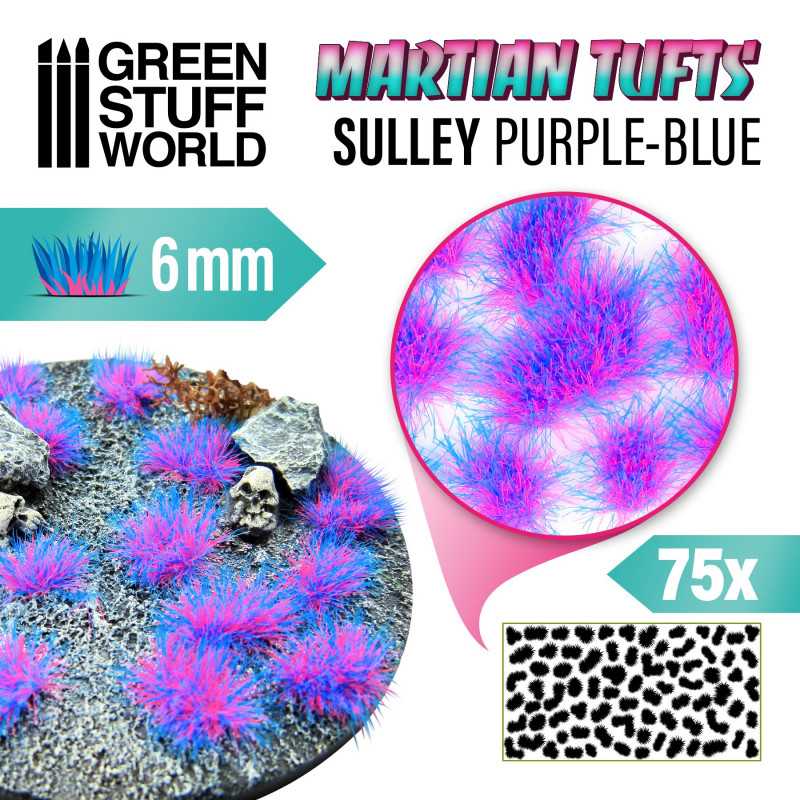 Green Stuff World Martian Fluor Tufts, Sulley Purple-Blue