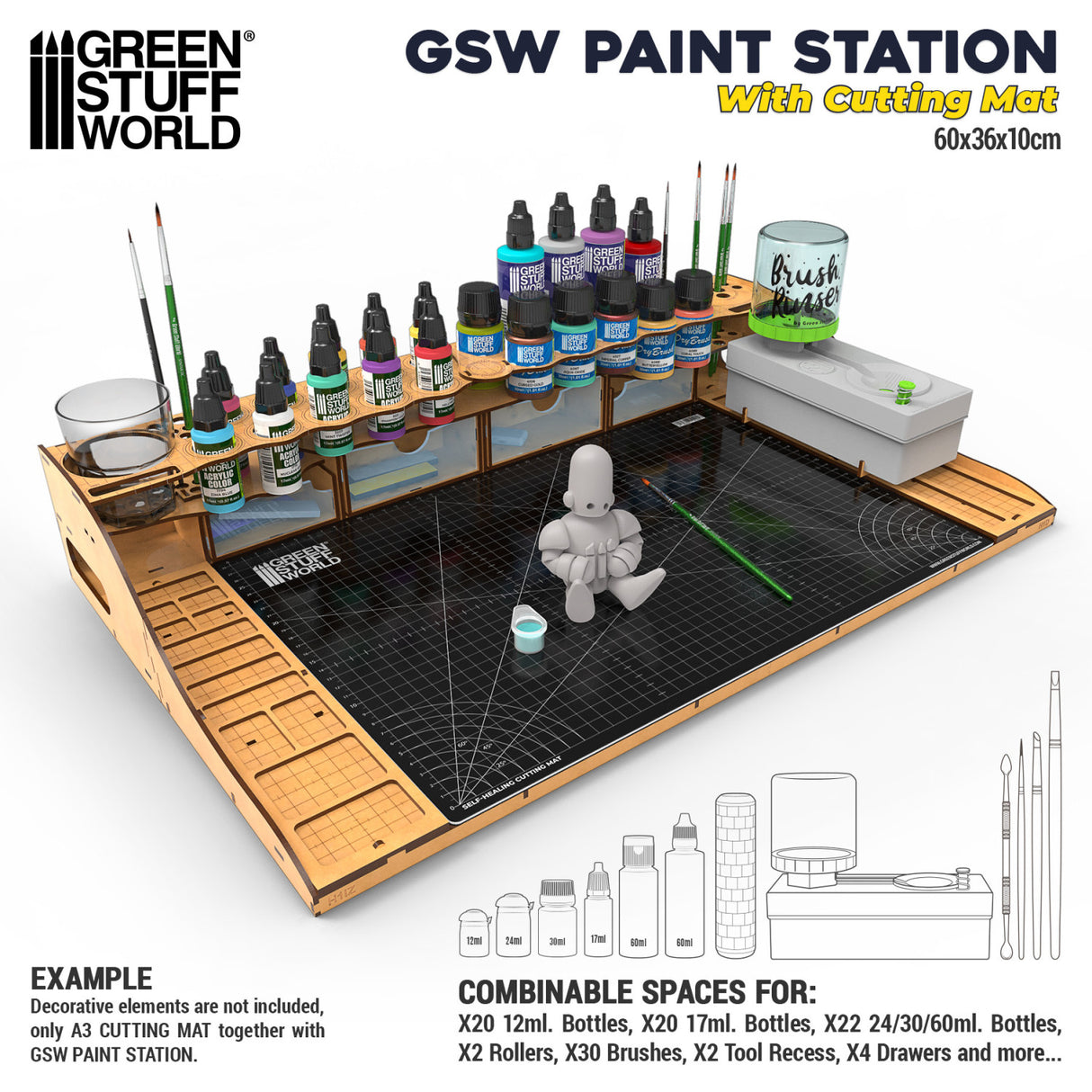 Green Stuff World Paint Station with Cutting Mat