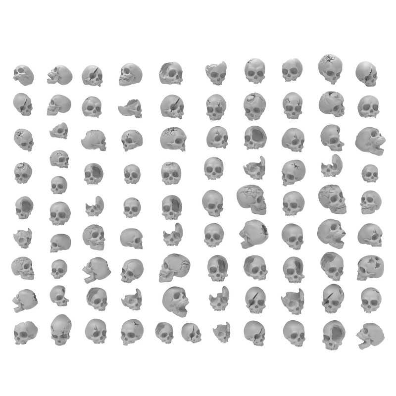 Green Stuff World Resin Skulls Set, 85 pcs.