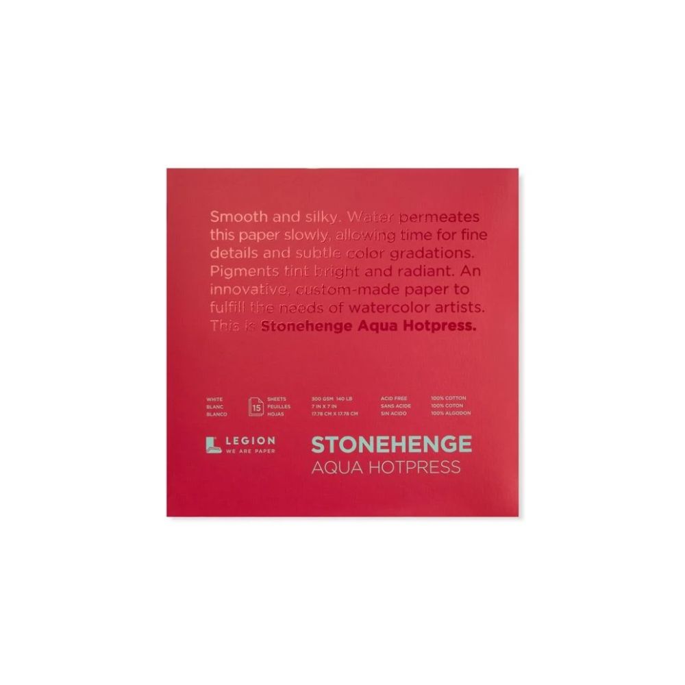Stonehenge Aqua White watercolor paper, 15 sheets, 140 lb