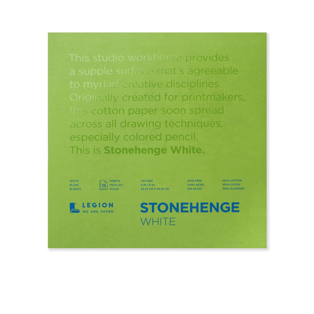 Stonehenge White drawing paper pad, 15 sheets, 90 lb