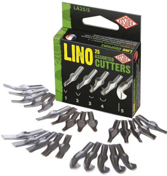 Essdee Lino Cutters Assorted Set, 25 pcs., Styles 1-5