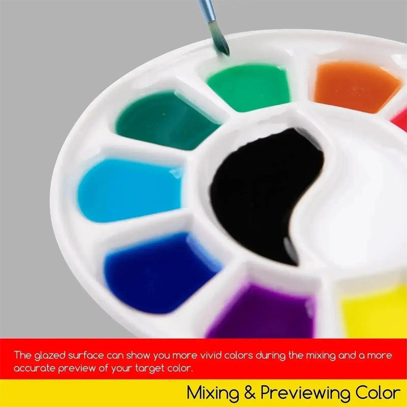 MEEDEN Round Porcelain Palette