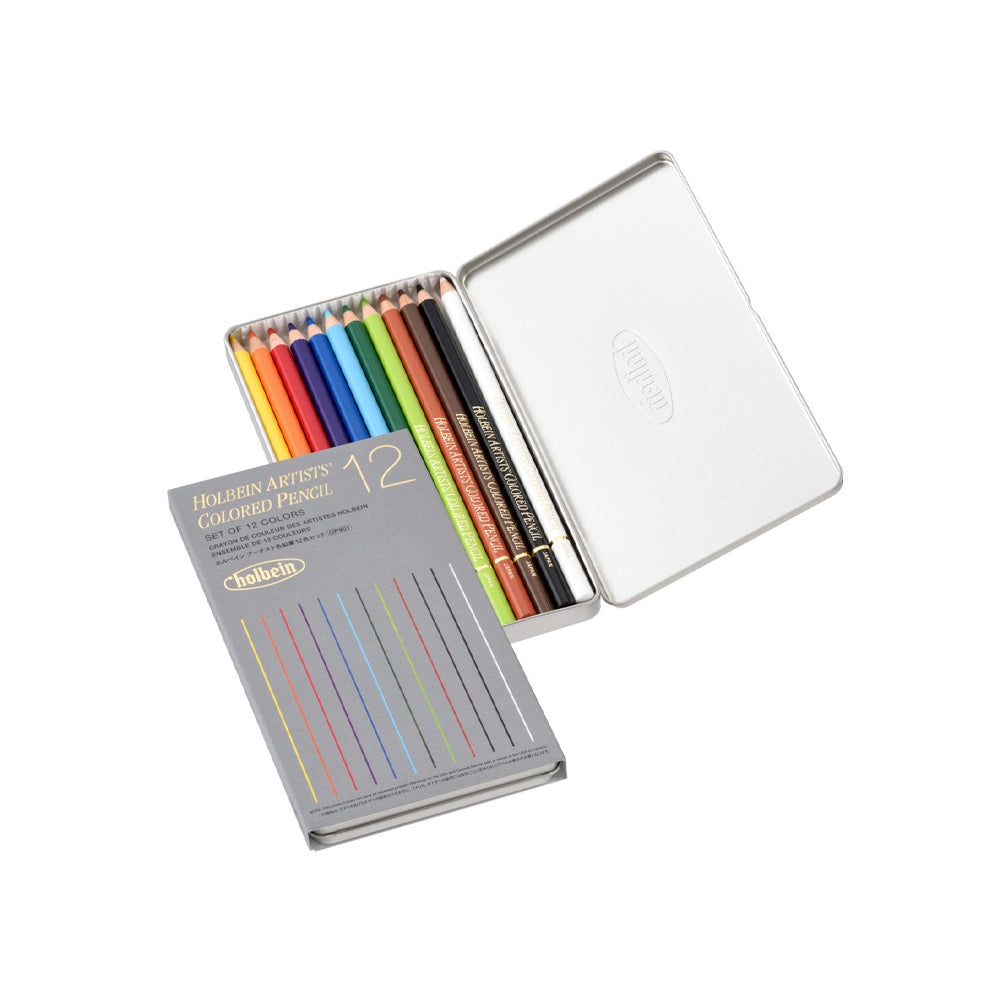 Holbein Artists' Colored Pencils Set of 12, Basic