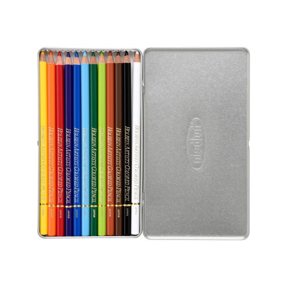 Holbein Artists' Colored Pencils Set of 12, Basic