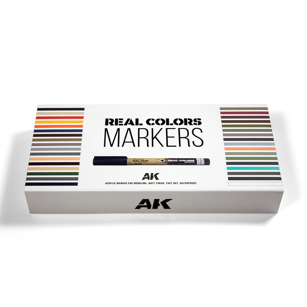 AK Real Colors akrilinių markerių rinkinys, 34 vnt.