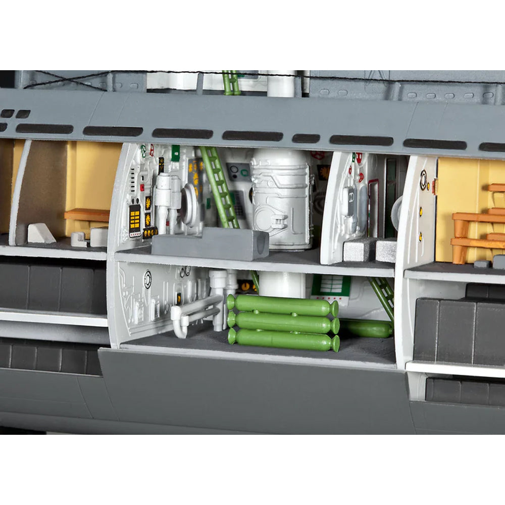 Revell German Submarine Type XXI with Interior Scale Model, 1:144