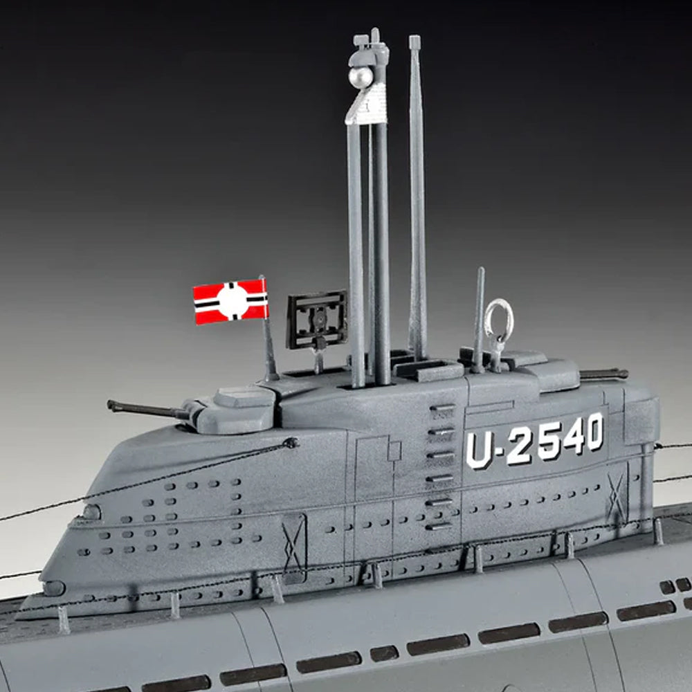 Revell German Submarine Type XXI with Interior Scale Model, 1:144