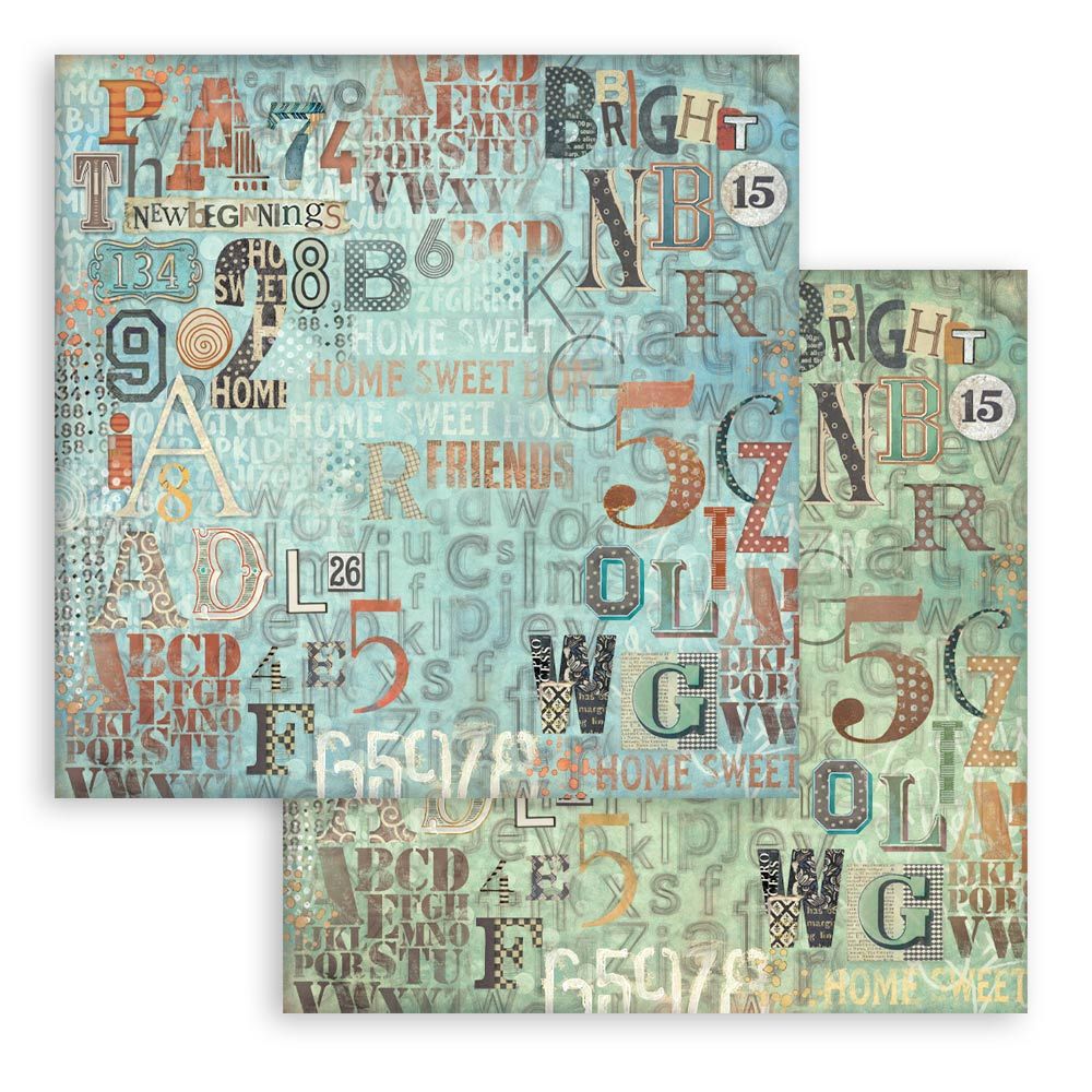 Stamperia Double-Sided Scrapbooking Paper Set - Furry Friends Backgrounds Selection, 10 units