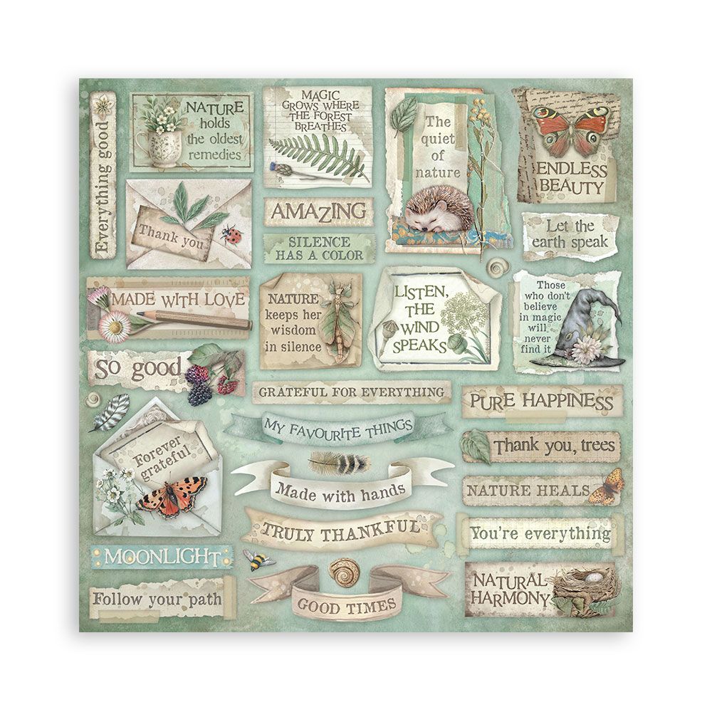 Stamperia Double-Sided Scrapbooking Paper Set - Herbarium Silvae, 10 units