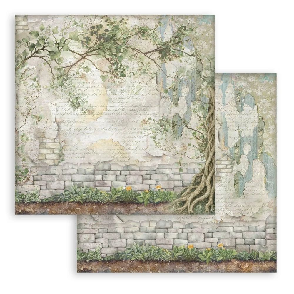 Stamperia Double-Sided Scrapbooking Paper Set - Herbarium Silvae Backgrounds Selection, 10 units