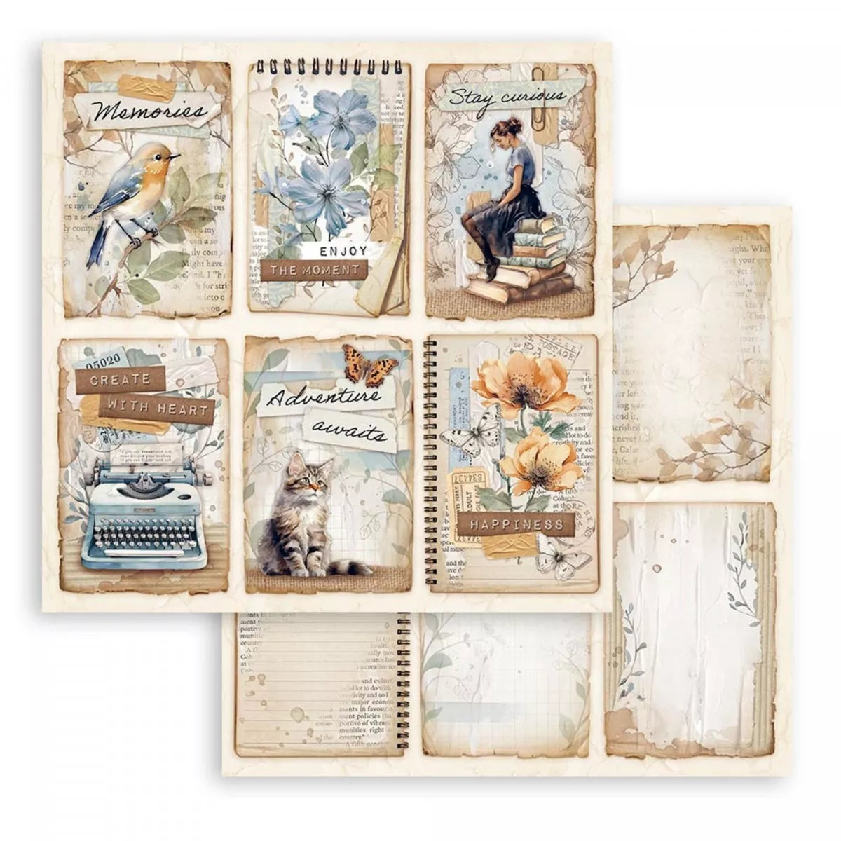 Stamperia Double-Sided Scrapbooking Paper Set - Secret Diary, 10 units