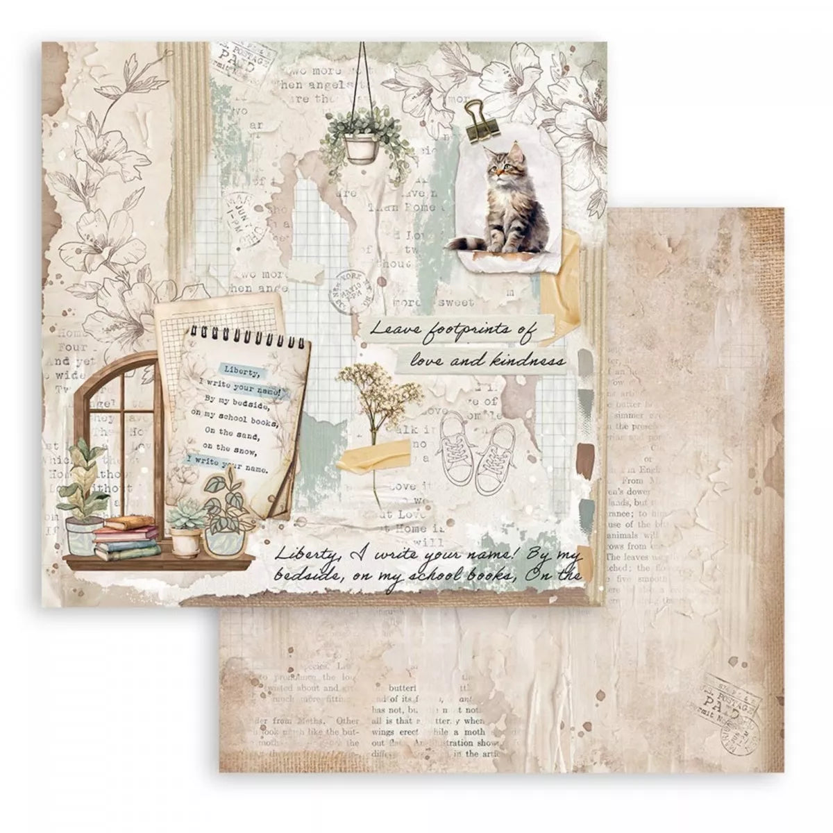 Stamperia Double-Sided Scrapbooking Paper Set - Secret Diary, 10 units