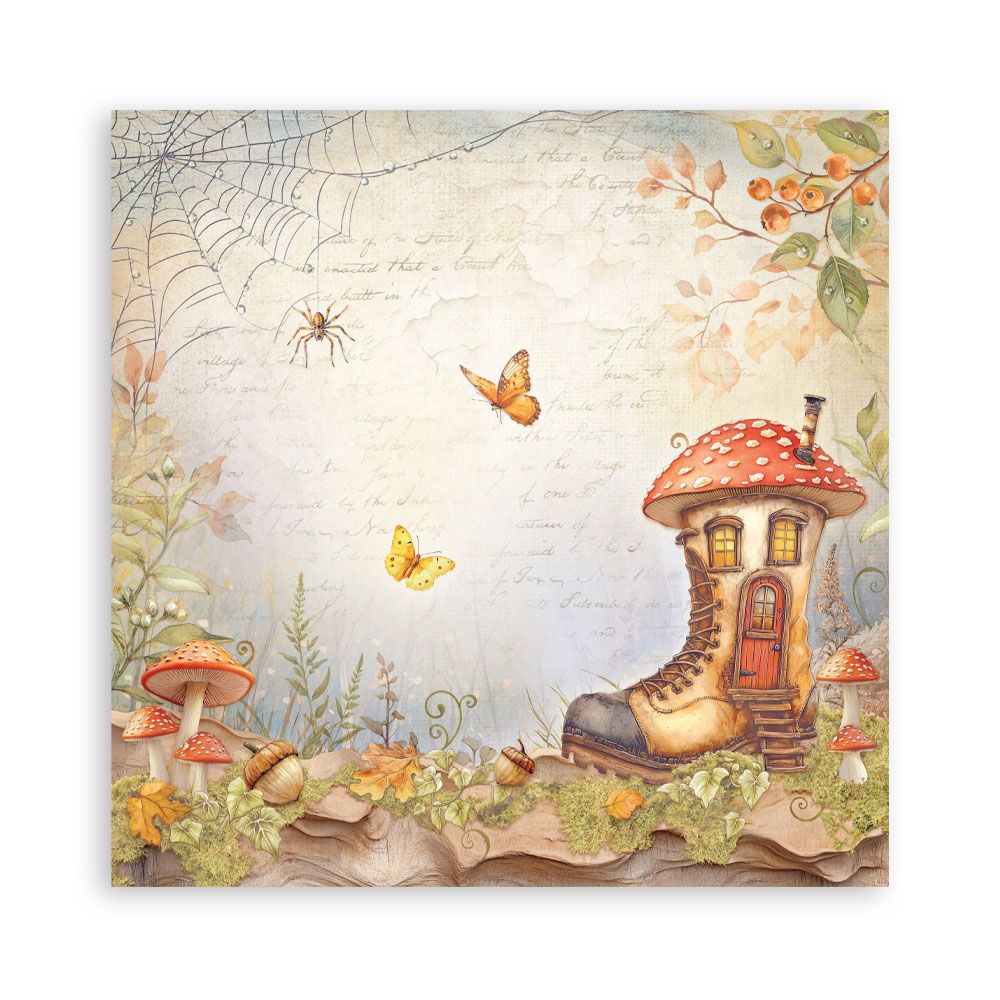 Stamperia Single-Sided Scrapbooking Paper Set - Whispering Woods, 22 units