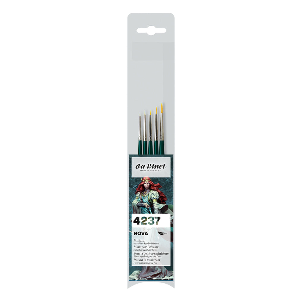 Da Vinci Nova Synthetic Round Brushes Set for Miniatures, 5 pcs.