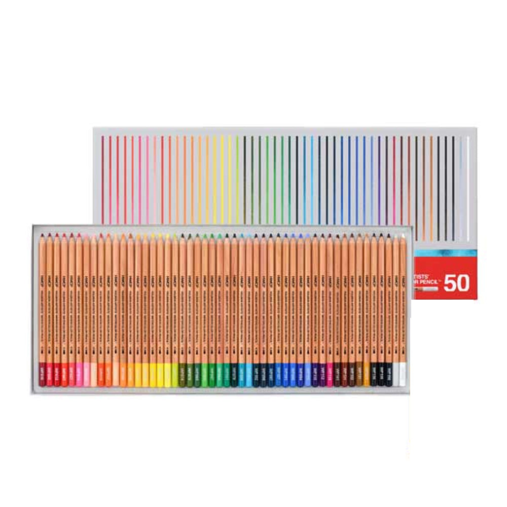 Holbein Watercolor Pencil Color Set, 50 pcs.