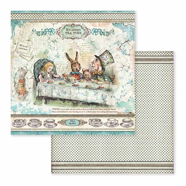 Stamperia Double-Sided Scrapbooking Paper Set - Alice in Wonderland, 10 units