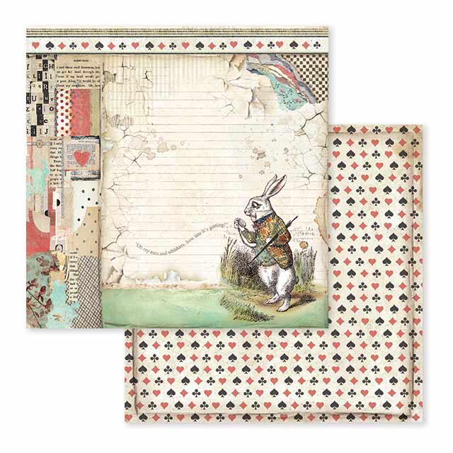 Stamperia Double-Sided Scrapbooking Paper Set - Alice in Wonderland, 10 units