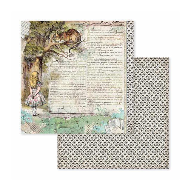 Stamperia Double-Sided Scrapbooking Paper Set - Alice in Wonderland, 10 units