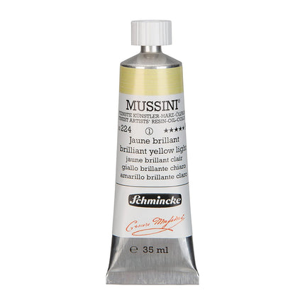 Schmincke Mussini Oil Paint Tube, Brilliant Yellow Light, 35 ml