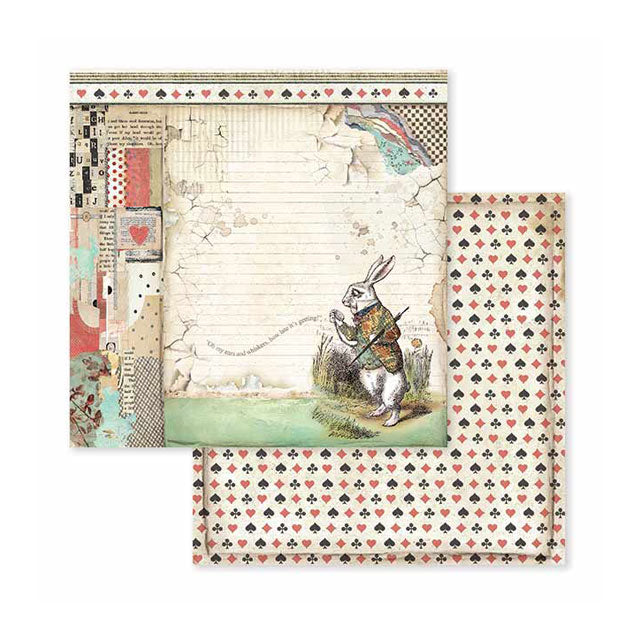 Stamperia Double-Sided Scrapbooking Paper Set - Alice in Wonderland, 10 units