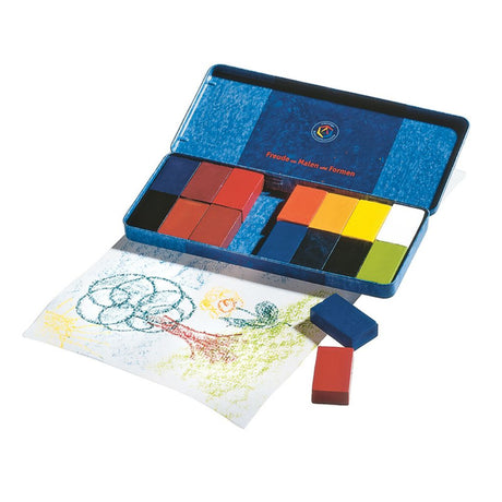 Stockmar Waterproof Beeswax Crayon Set in a Tin box, 16 Colours