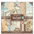 Stamperia Double-Sided Scrapbooking Paper Set - Sea Land, 10 units