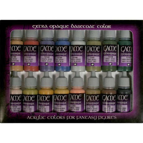 Vallejo Game Color Extra Opaque Colors Paint Set, 16x17 ml