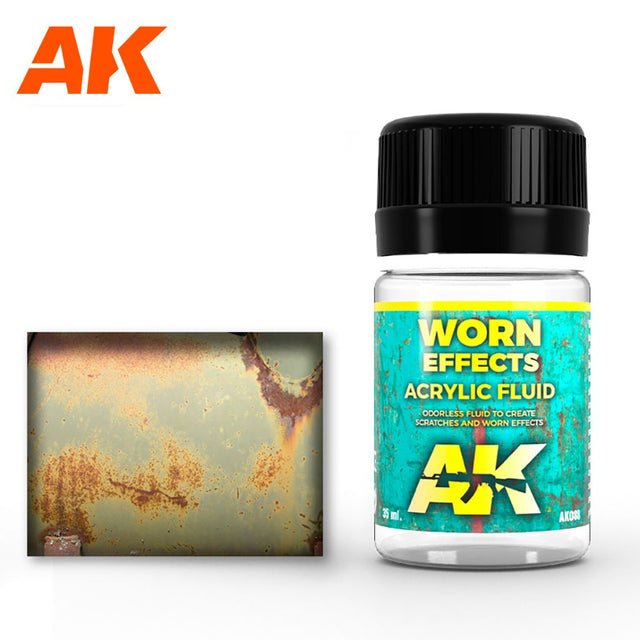 AK Interactive Worn Effects Acrylic Fluid, 35 ml