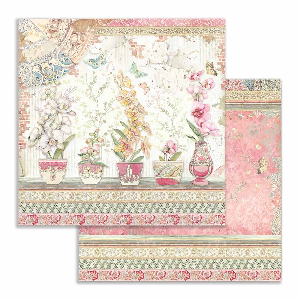 Stamperia Double-Sided Scrapbooking Paper Set - Orchids and Cats, 10 units