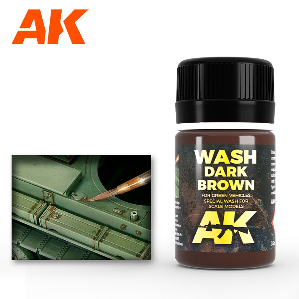 AK Interactive Dark Brown Wash, 35 ml