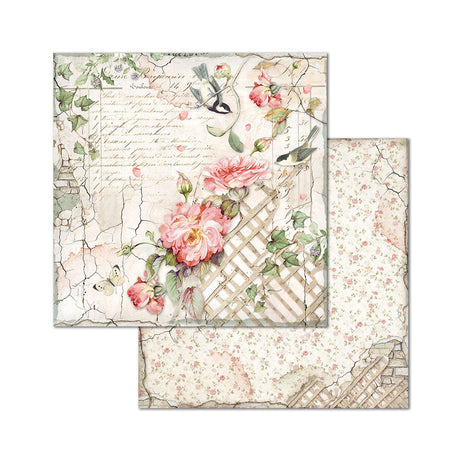 Stamperia Double-Sided Scrapbooking Paper Set - House of Roses, 10 units