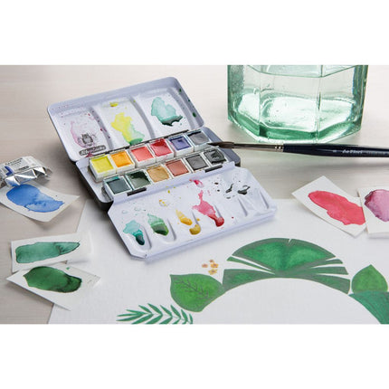 Schmincke Akademie Watercolour Set, 12 colours, Half-Pan