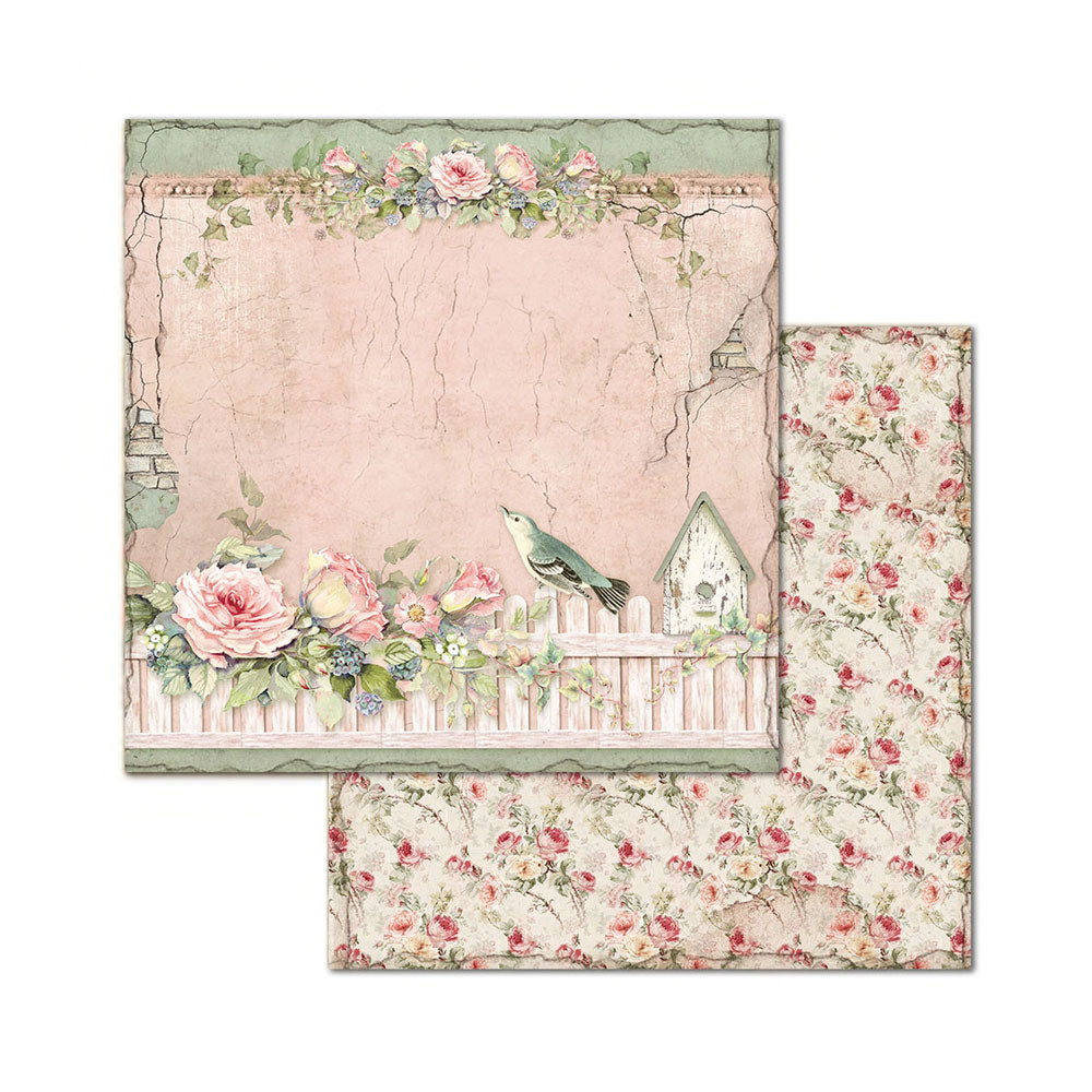 Stamperia Double-Sided Scrapbooking Paper Set - House of Roses, 10 units