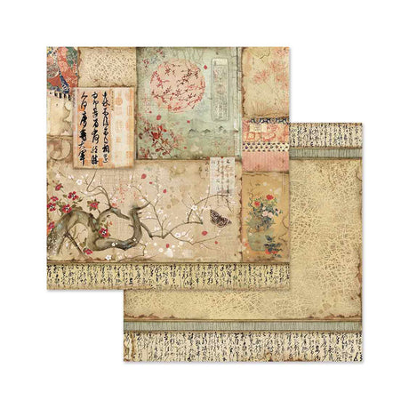 Stamperia Double-Sided Scrapbooking Paper Set - Oriental Garden, 10 units