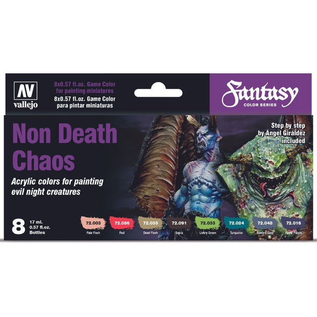 Vallejo Non Death Chaos Acrylic Paint Set, 8x17 ml