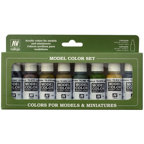 Vallejo Panzer Colors Acrylic Paint Set, 8x17 ml