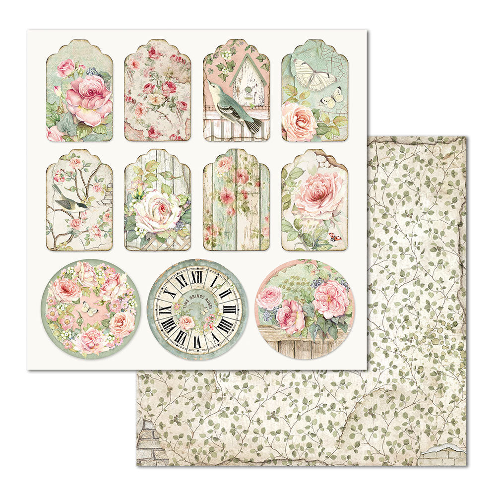 Stamperia Double-Sided Scrapbooking Paper Set - House of Roses, 10 units